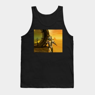 CYBORG TITAN IN THE DESERT OF HYPERION Sci-Fi Movie Tank Top